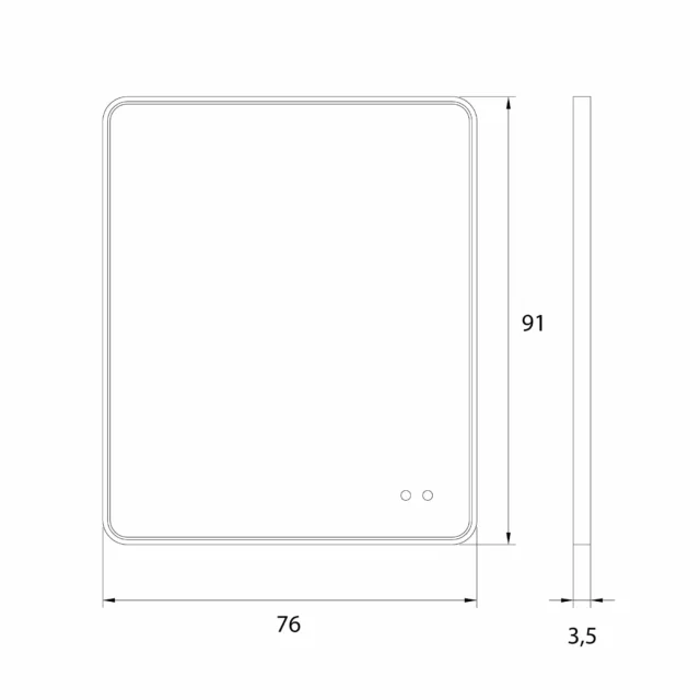Lustra → Maxlight W0384 Mirror Prostokąt