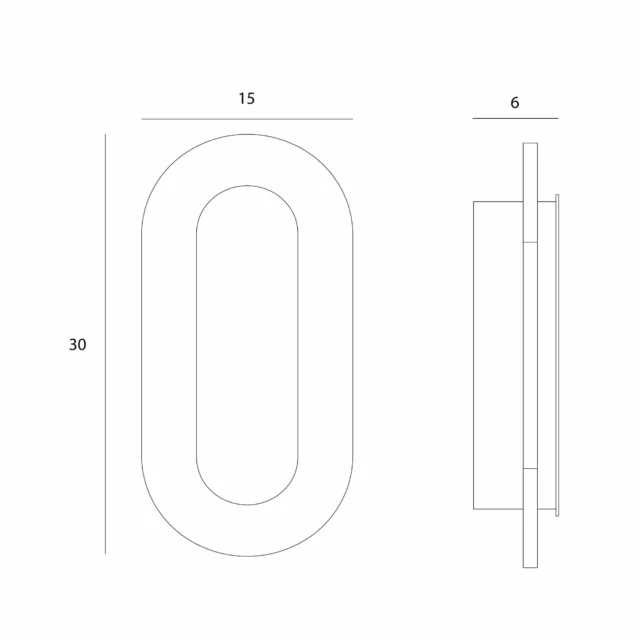 Wall lamps → Maxlight W0393 Travertino Oval 10w