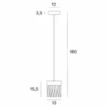 Lampy wiszące → Maxlight P0574D Vetro