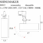 Track Systems → 3-Phase Rail Systems → Fixtures → Maxlight S0015 Shinemaker  dimmable – Lamp for 3F track
