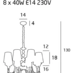 Lampy wiszące → Maxlight P0110 Charlotte 75cm
