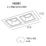Технічне Освітлення → Вбудоване → Maxlight H0081 Hit II