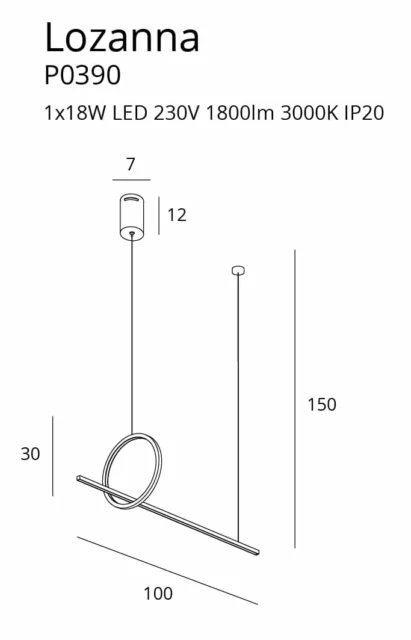 Pendant lamps → Maxlight P0390 Lozanna