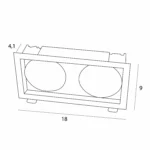 Oświetlenie Techniczne → Wpuszczane → Maxlight H190.05 Spilio, do skompletowania z modułem HM190 i zasilaczem HT190