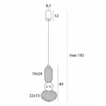 Viseće lampe → Maxlight P0591 Bora A