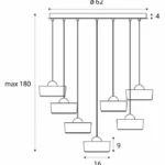 Lampy wiszące → Maxlight P0544 Lipari VII