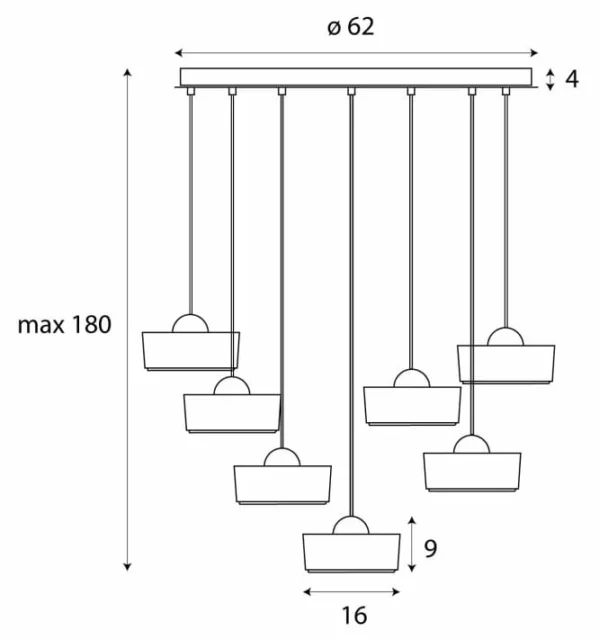 Lampy wiszące → Maxlight P0544 Lipari VII