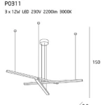 Підвісні лампи → Maxlight P0311 Trio III