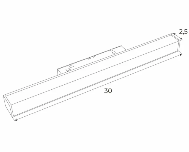 Schienensysteme → Magnetisch → Leuchten → Maxlight M0023N Magnetic Linear lamp 30cm On/Off