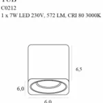 Technische Beleuchtung → Aufputz → Maxlight C0212 Tub + Decorative ring RC0155/C0156