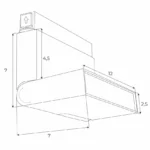 Systemy Szynowe → Magnetyczne → Oprawy → Maxlight M0029N Magnetic Linia łamana On/Off