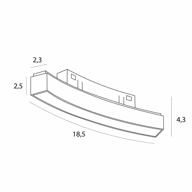 Systemy Szynowe → Magnetyczne → Oprawy → Maxlight M0038Z Magnetic Linia łukowa Zigbee