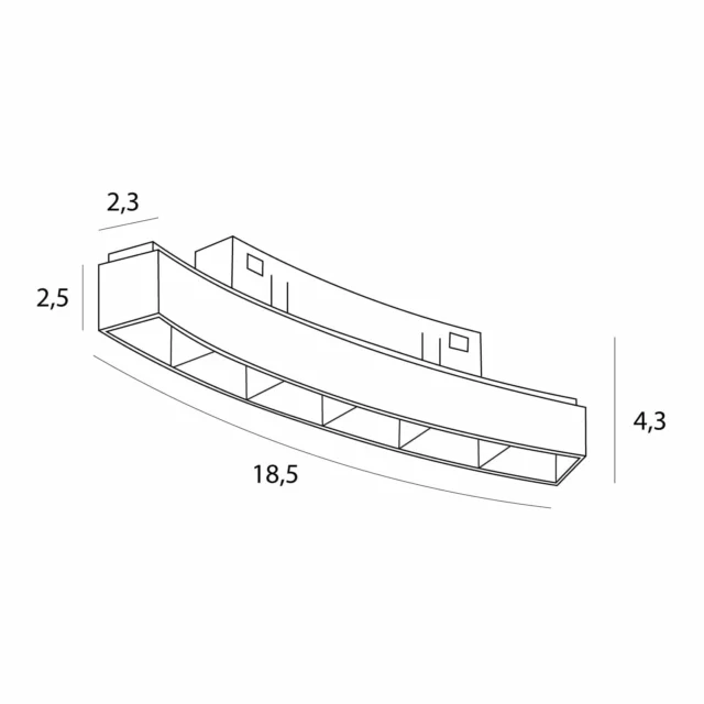 Systemy Szynowe → Magnetyczne → Oprawy → Maxlight M0039Z Magnetic Raster łukowy Zigbee