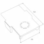 Systemy Szynowe → Magnetyczne → Akcesoria → Maxlight MA0011 Magnetic Zaślepka wpuszczanej szyny MT0006/MT0007