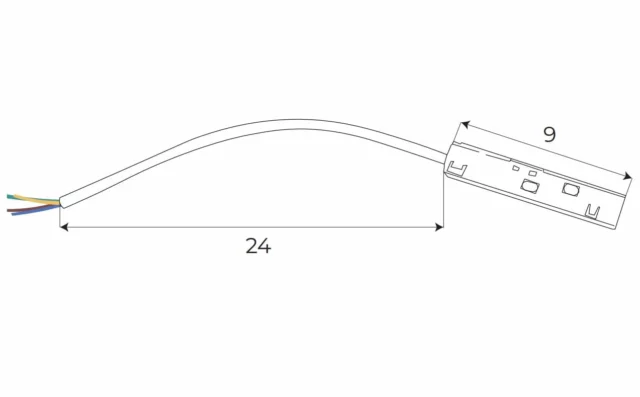 Systemy Szynowe → Magnetyczne → Akcesoria → Maxlight MA0018 Magnetic Końcówka zasilacza zewnętrznego