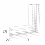 Track Systems → Magnetic → Accessories → Maxlight MT0014 Magnetic 90° corner for low-profile surface track MT0011/MT0012