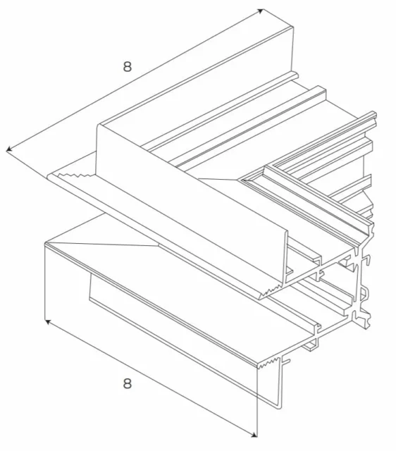 Track Systems → Magnetic → Accessories → Maxlight MT0026 Magnetic Offset corner for recessed track MT0023/MT0024