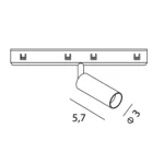 Systemy Szynowe → Micro11 → Oprawy → Maxlight N0001N Micro11 Reflektor 5W  On/Off