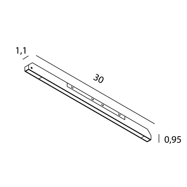 Systemy Szynowe → Micro11 → Oprawy → Maxlight N0008N Micro11 Linia płaska  On/Off