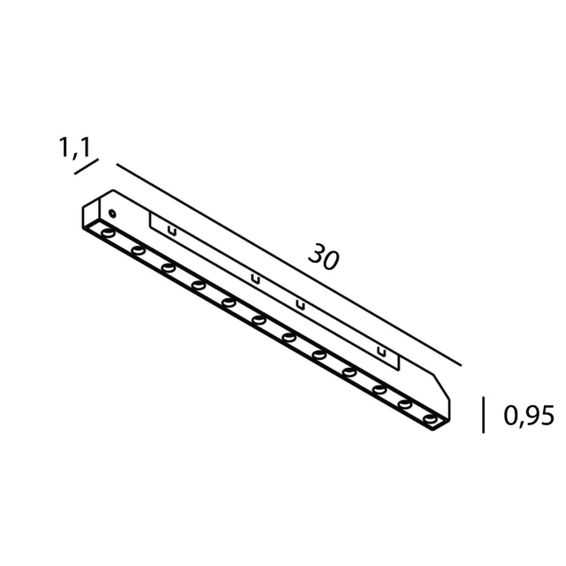 Systemy Szynowe → Micro11 → Oprawy → Maxlight N0009N Micro11 Raster płaski  On/Off