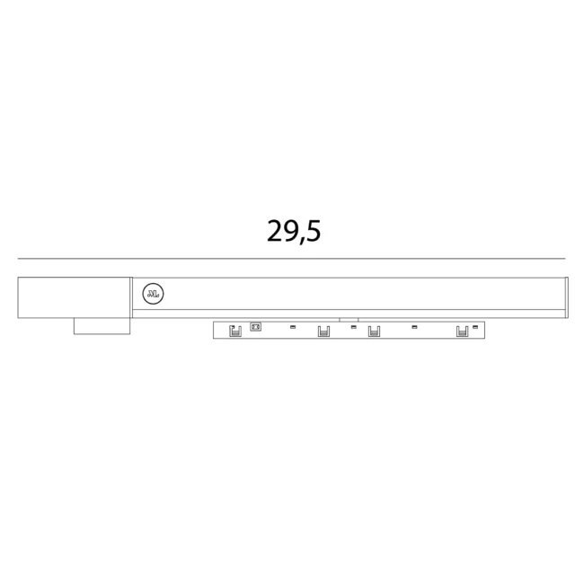 Systemy Szynowe → Micro11 → Akcesoria → Maxlight NA0006 Micro11 Zasilacz doszynowy 100W