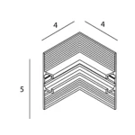 Track Systems → Micro11 → Accessories → MAXLIGHT NT0004 Micro11 Recessed corner bracket, internal side angle