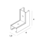 Schienensysteme → Micro11 → Zubehör → MAXLIGHT NT0010 Micro11 Surface-mounted corner bracket, external side angle
