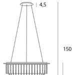 Lampy wiszące → Maxlight P0260 Monaco 60cm