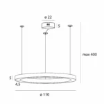 Lampy wiszące → Maxlight P0370D Luxury 110cm