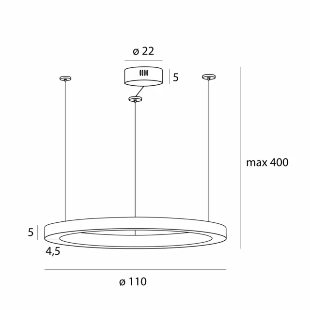 Lampy wiszące → Maxlight P0370D Luxury 110cm
