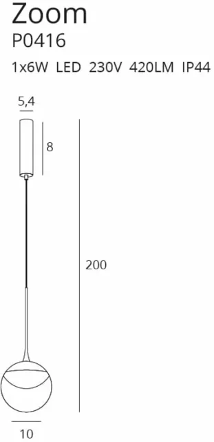 Lampy wiszące → Maxlight P0416 Zoom