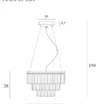 Lampy wiszące → Maxlight P0423 Monaco 42cm