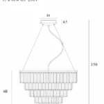 Lampy wiszące → Maxlight P0424 Monaco 60cm