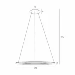 Lampy wiszące → Maxlight P0494 Queen 70cm