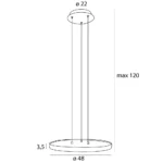 Lampy wiszące → Maxlight P0556 Vik 48cm