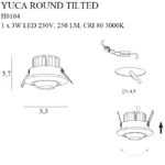 Technical Lighting → Recessed → Maxlight H0105 Yuca Round Tilted