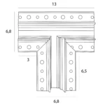 Track Systems → Magnetic → Accessories → Maxlight MT0034 Magnetic T-junction recessed track for MT0023/MT0024