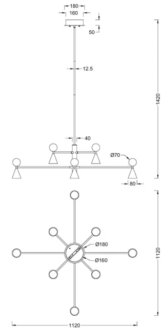 Lampy wiszące → Maxlight P0684 Bingo 57W