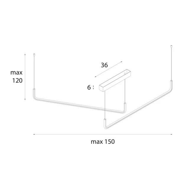 Pendant lamps → Maxlight P0645 Urus 30W