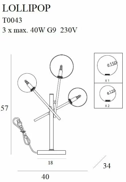 Stolne svjetiljke → Maxlight T0043 Lollipop