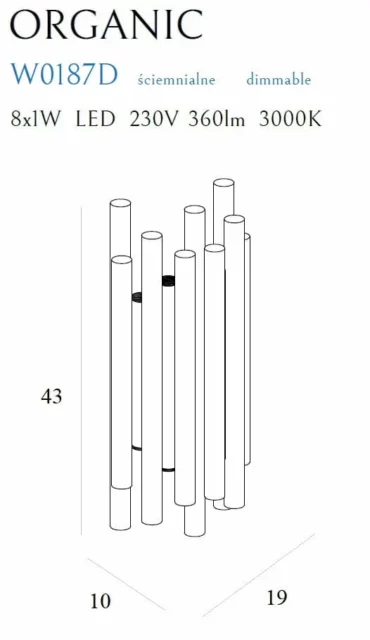 Wall lamps → Maxlight W0187D Organic