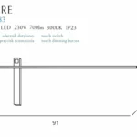 Wall lamps → Maxlight W0283 Sabre 91cm