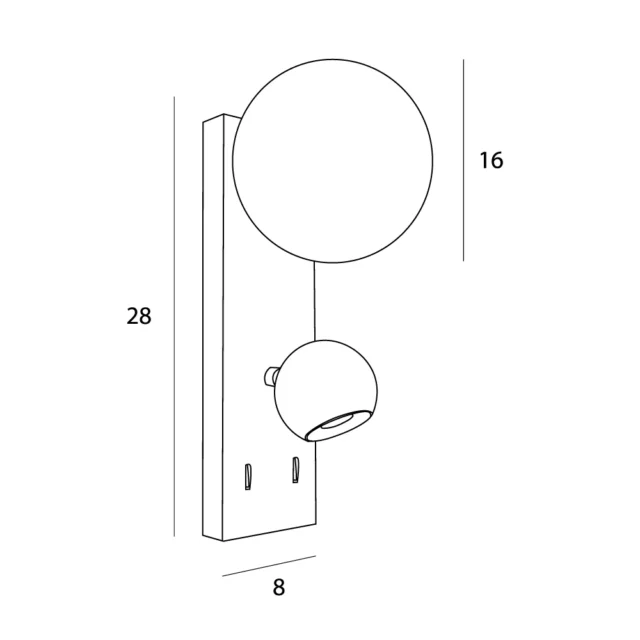 Wall lamps → Maxlight W0351 Atom
