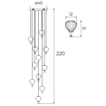 Pendelarmaturer → Maxlight P0526D Palloncini 11
