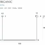 Lampy wiszące → Maxlight P0356 Organic Horizon 100cm