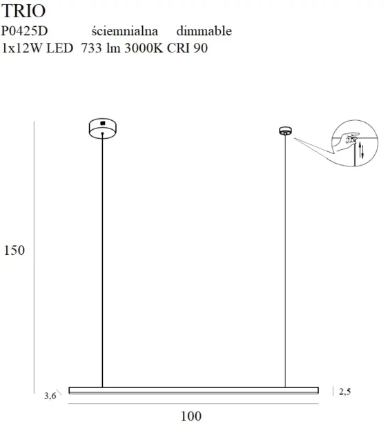 Pendant lamps → Maxlight P0425D Trio I