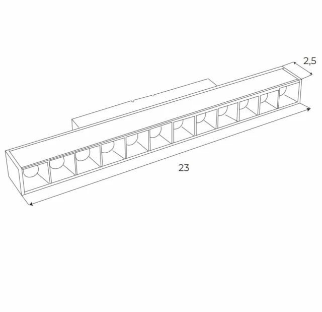 Systemy Szynowe → Magnetyczne → Oprawy → Maxlight M0004Z Magnetic Raster 23cm Zigbee