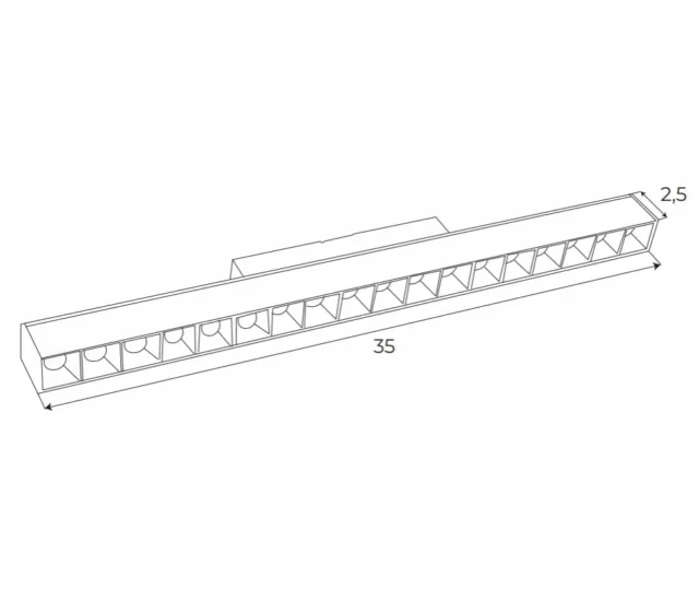 Schienensysteme → Magnetisch → Leuchten → Maxlight M0005N Magnetic Linear Grid 35cm On/Off