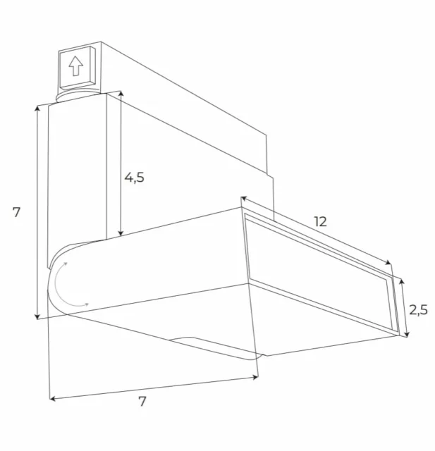Systèmes de Rails → Magnétiques → Luminaires → Maxlight M0007D Magnetic Linear Foldable Lamp Dali