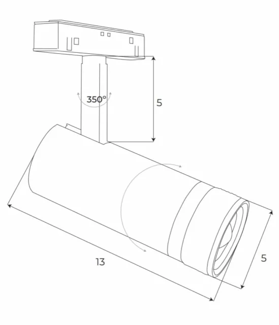 Systemy Szynowe → Magnetyczne → Oprawy → Maxlight M0013Z Magnetic Reflektor Zoom Zigbee